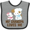 thumbnail image 3 of Inktastic My Grandpa Loves Me Girls Girls Baby Bib, 3 of 4