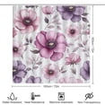 thumbnail image 2 of 4Pcs Shower Curtain Sets with Rugs Shower Curtain Set with Curtain Rug Toilet Cover And U Shaped Mat Vintage Peonies Durable And Waterproof Farmhouse Purple Flower for Bathtub Decor, 2 of 8