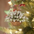 Christmas Hanging Basket,Christmas Basket Christmas Decor Artificial