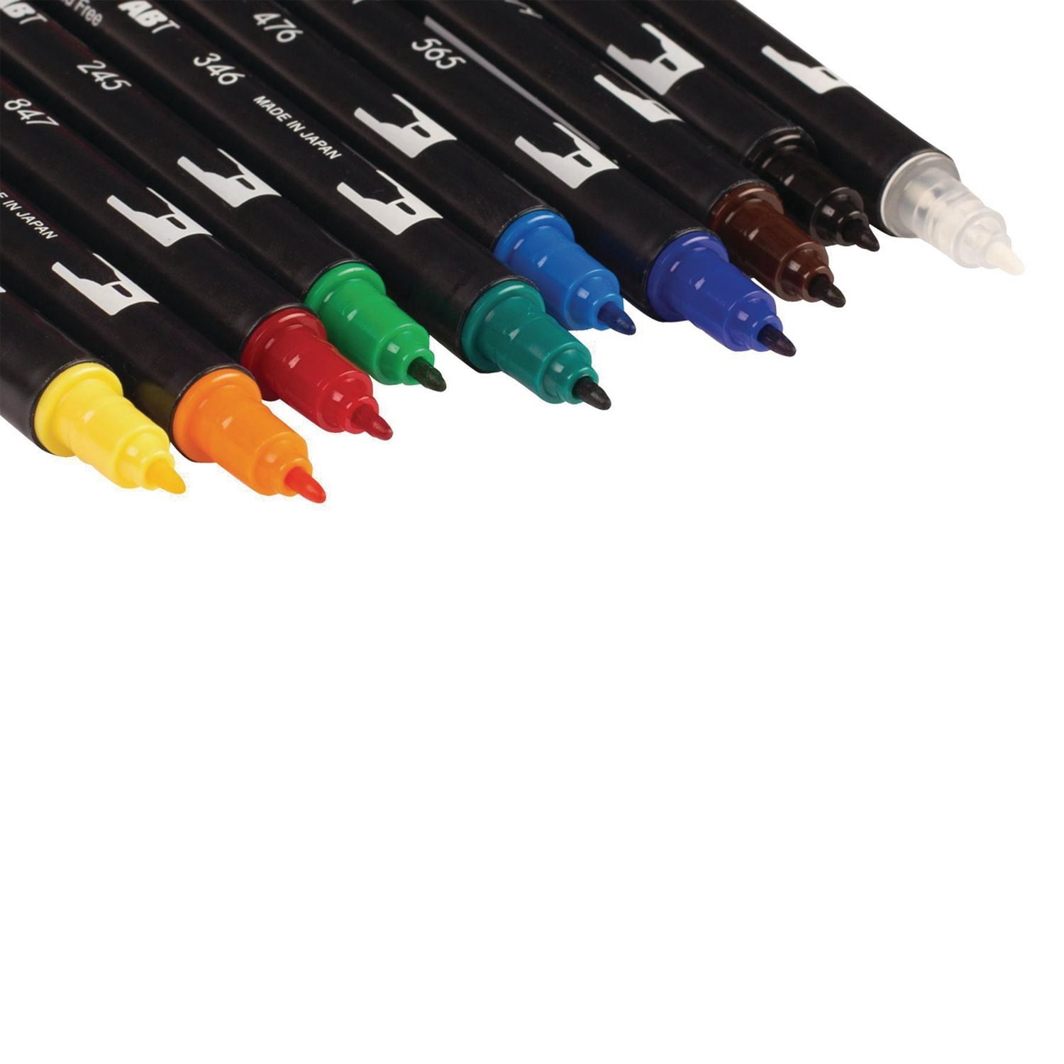 Tombow Dual Brush Pen Art Markers, Primary, 10-Pack