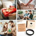 thumbnail image 4 of Gifts for New Dad Grandpa Uncle Bonus Son Grandson Brother Nephew Friends, Braided Leather Bracelet, Fathers Day Birthday Valentines Christmas Graduation Gifts for Men Boys, 4 of 5
