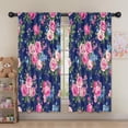 thumbnail image 5 of Blackout Kids Curtains,Pioneer Flower Floral Print Pattern Childrens Insulated Curtains Set Of 2,Bedroom Essentials,Toddler Room Decor 52"x63", 5 of 5