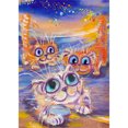 thumbnail image 1 of Pintura de diamante (DE5613) DIY cuadrado tres gatos imagen Rhinestone trabajo hecho a mano arte 40x50cm FLhrweasw Nuevo, 1 of 1