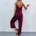 thumbnail image 4 of HBFAGFB Rompers for Women Dressy Summer Thin Shoulder Strap Retro Work Pants with Pockets Red Size L, 4 of 6