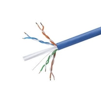 Monoprice Cat6 Ethernet Bulk Cable - Network Internet Cord - Solid, 500Mhz, UTP, CMR, Riser Rated,  Pure Bare Copper Wire, 23AWG, 250ft, Blue