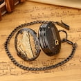 thumbnail image 6 of Train Steampunk Pocket Watch, Quartz Musical Movement Pocket Watch Music Box Fob Watch with Chain, 6 of 7