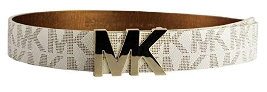 Michael Kors Belt with MK Logo Plaque 