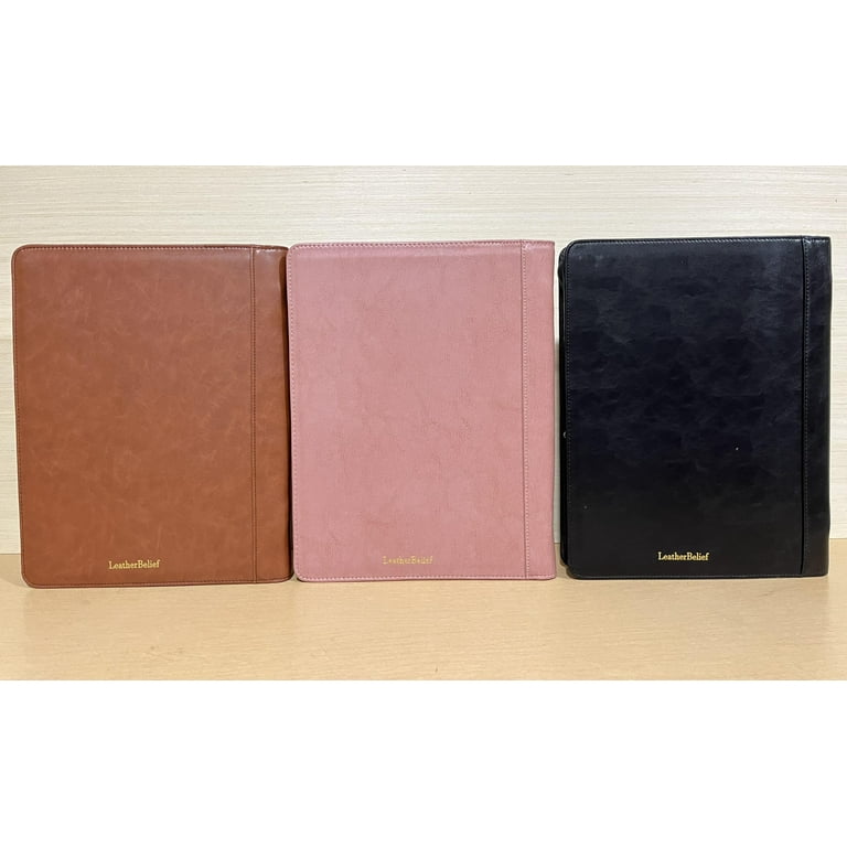 Blush Pink Professional PU Leather Padfolios Business Portfolio