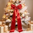 thumbnail image 5 of 2026 Christmas Indoor Home Decor 106x66cm Long Cute Fabric Large Bow Decor With Hanging Ribbon Multi-Color Big Bow Ornament For Curtain Tieback Door Wreath Wall Birthday Party, 5 of 6
