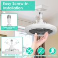thumbnail image 2 of 10in Indoor Ceiling Fan with Light  Remote Control  3 Wind Speeds   Dimmable Dimming Light Ceiling Fan  Timing Setting  Grey, 2 of 11