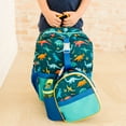 thumbnail image 3 of Wildkin Jurassic Dinosaurs Child, Teen Pack-It-All 15 Inch School & Travel Backpack in Blue for Boys, Front strap for attaching Wildkin's Clip-in Lunchbox, Generously sized exterior front pocket, 3 of 9