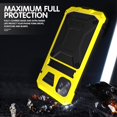 thumbnail image 6 of Dteck Case For Apple iPhone 11 Pro Max (6.5 inch),Shockproof Armor Rubber Rugged Kickstand Metal Case Hybrid Built-in Tempered Glass Screen Protective Full Cover ,Yellow, 6 of 8