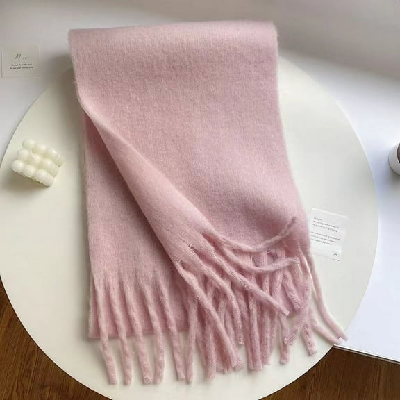 Zhuge Women's Scarf Pashmina Shawls and Wraps for Evening Dresses Travel  Winter Wedding Feel Large Scarves,Light Pink C