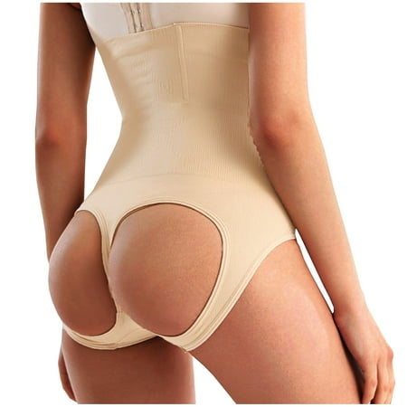 

Ecqkame Tummy Control Thong Shapewear for Women Clearance Women s Shapewear Exposed Buttock Women s Hip-Lifting Panties Exposed PP Mesh Sexy Body-Shaping Hip-Lifting Pants Beige XL