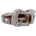 thumbnail image 2 of Western Square Rhinestone Ornaments Top Grain Genuine Leather Belt, 2 of 2