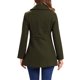 thumbnail image 3 of Abrigo de invierno con cuello de solapa y botones para mujer INSPIRE CHIC con bolsillos en verde ejército, 3 of 6