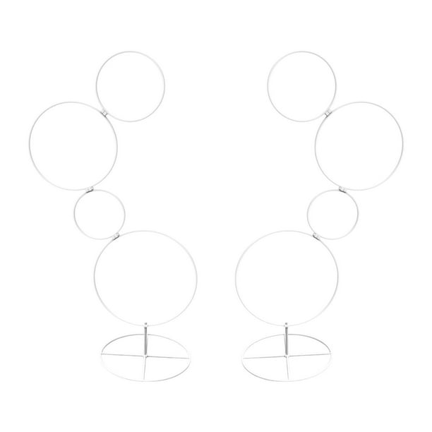2 soportes para exhibición de flores, soporte para arreglos florales, estante redondo para fondo Blanco