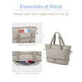 thumbnail image 7 of BAGSMART Travel Tote Bag for Women Weekender Overnight Bag, 39L Large Travel Duffle Bag Carry On Gym Bag with Luggage Sleeve and Shoe Compartment, Ladies Shoulder Handbags Top Handle P, Tranquil Gray, 7 of 7
