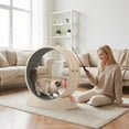 thumbnail image 4 of UBesGoo 31in Cat Exercise Wheel, Safe PP Treadmill with Green Mat & Free Teaser Wand, Beige, 4 of 13