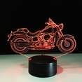 thumbnail image 1 of Lámpara 3D con efecto visual, interruptor táctil, cambio de color, luz nocturna (motocicleta), 1 of 7
