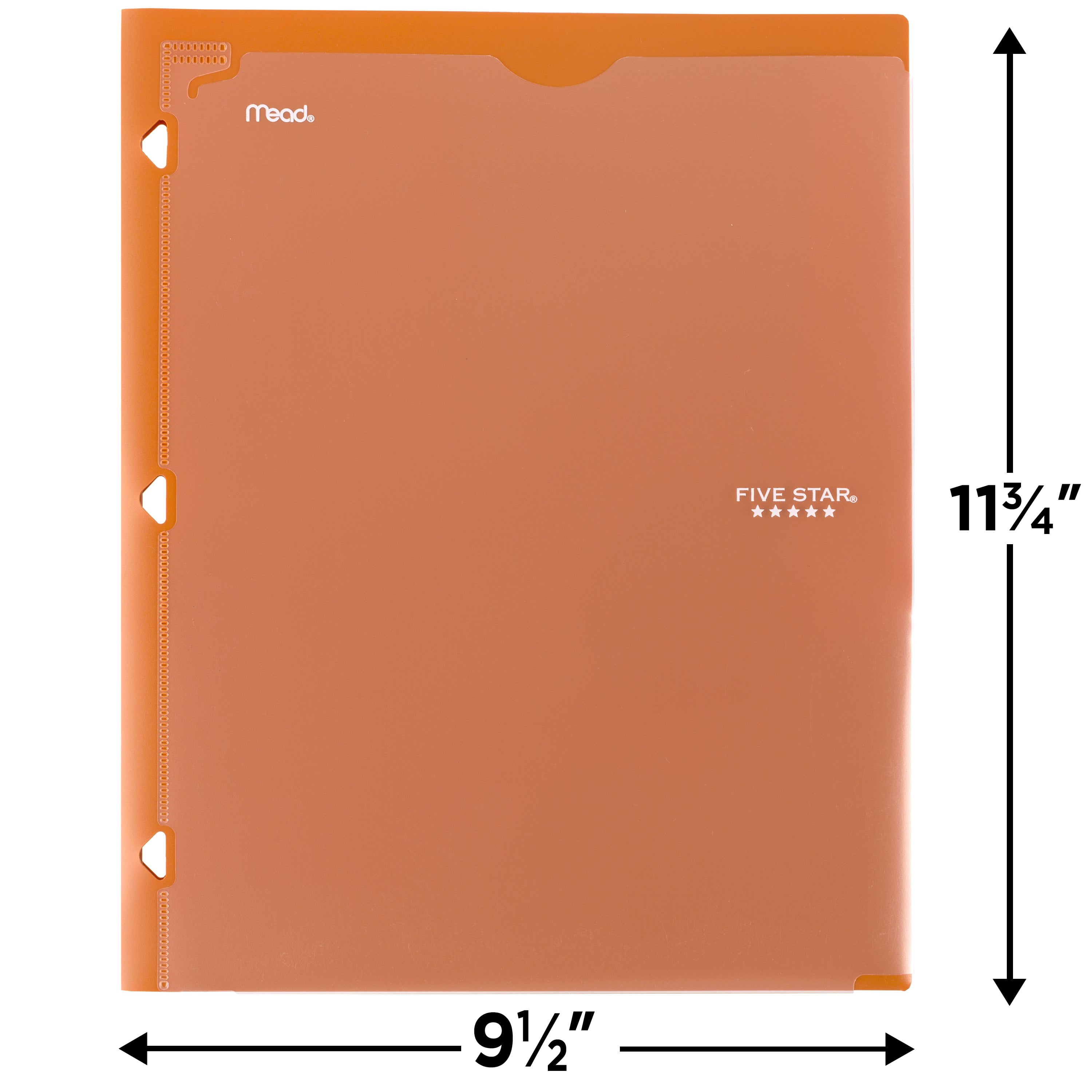 Five Star Clearview 2 Pocket Portfolio Orange