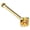 Yellow Gold - 2mm stone, variant on 22G Solid 14Kt Gold Nose Bone Stud with Prong Set real Citrine Gemstone, 14kt Yellow Gold or 14kt White Gold - November Birthstone Nose Ring-NBYG_CN-2MM