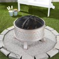 Mainstays 26" Steel Wood Burning Fire Pit with Mesh Spark Guard