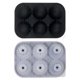 thumbnail image 1 of Molde de Silicona de Grado Alimenticio con Formas Esféricas y Angulares, Máquina de Hielo para Whisky de 6 Cavidades con Tapa de Embudo, Diseño de Congelación Rápida (191 X 132 X 60 Mm), 1 of 6
