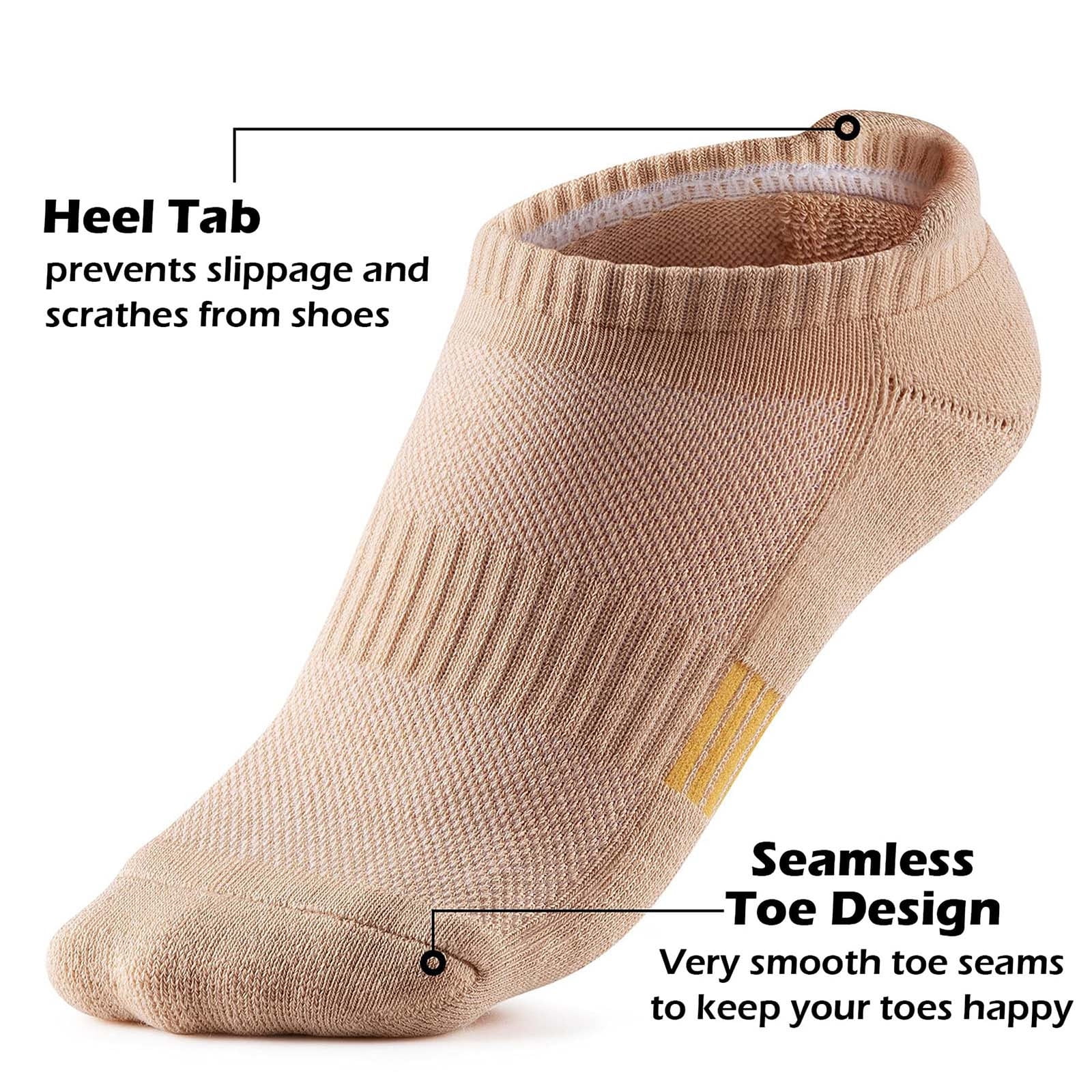 Wancir Running Ankle Socks for Women Athletic Cotton Cushioned 5 Pairs Workout No Show Socks Women