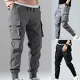 thumbnail image 2 of Men Cargo Tactical Pants Work Combat Multi-pockets Training Trousers Overalls, 2 of 4