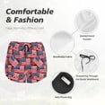 thumbnail image 4 of Rateoe America Flags1 Printed 2 in 1 Women's Workout Shorts for Athletic Gym Running Shorts with Phone Pockets-Small, 4 of 7