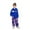 Blue, variant on WOYY Big Girls Camo Sweatsuit Hooded Sweatshirt Jogger Pants Outfits, Sizes 9-10