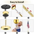 thumbnail image 5 of Yescom 8Ft Indoor Flag Pole Kit Eagle Topper Aluminum Gold Pole w/ Base US Flag 4 Pack, 5 of 11