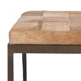 thumbnail image 6 of Pemberly Row Contemporary Blond Hair on Hide 60in Iron Bench, 6 of 6