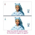 thumbnail image 4 of Barbie Doll, Cutie Reveal Husky Plush Costume Doll with 10 Surprises, Mini Pet, Color Change and Accessories, Snowflake Sparkle, 4 of 7