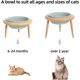 thumbnail image 4 of Ceramics Cat Bowl Adjustable Cat Food Bowl Kitty Bowl Raised Tilted Cat Water Bowl Pet Supplies Slanted Elevated Cat Bowl (600ml, Light Green), 4 of 4