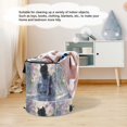 thumbnail image 6 of 50L Extra Large Popup Hamper Collapsible Laundry Basket With Zippered Lid 15.7x18.5in A Cat in The Glass and Flowers, 6 of 7