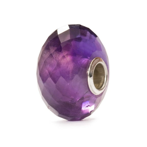 Trollbeads Amethyst Bead for Womens Silver Gemstone Charm Bracelet