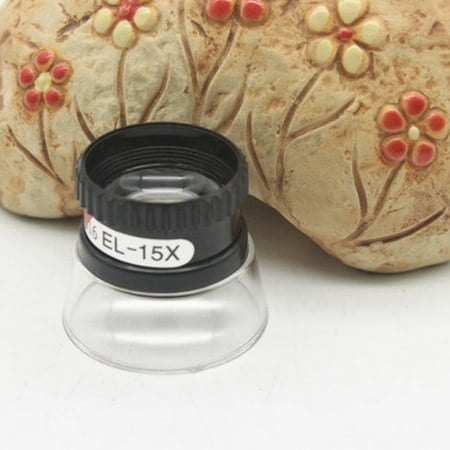 SHOPFIVE Portable 15X Monocular Magnifying Glass Lens Jeweler Tool Magnifier Watch Repair Tool Pocket Portable Barrel Magnifying Glass