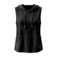 thumbnail image 4 of Women's Sleeveless Hoodie, Awwp Women's Sleeveless Hooded Tank Top Black Breathable Tank Top L, 4 of 4