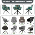 thumbnail image 5 of Xoenoiee Boho Mandala Butterfly Pattern Velvet Curved Back Dining Room Chair Cover with Arms Stretch Swivel Bar Stool Chair Slipcover, Removable Vanity Kitchen Office Desk Armchair Protector Covers, 5 of 7
