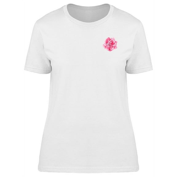 Cute Pink Rose Pocket Doodle T-Shirt Women -Image by Shutterstock, Female Medium