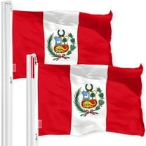 Peru Peruvian Flag 3x5FT 2-Pack 150D Printed Polyester By G128