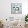 thumbnail image 3 of Stupell Industries Contemporary Mixed White Blooms on Blue Canvas Art, 30 x 30, by Marilyn Dunlap, 3 of 8