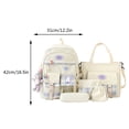 thumbnail image 3 of Mochila De Estudiante Mochila linda para mujer Moda 5pcs / set Laptop Mochila para adolescentes (Beige), 3 of 8