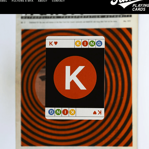 Black Edition Fulton Street MTA Playing Cards (1972 Vignelli Map)