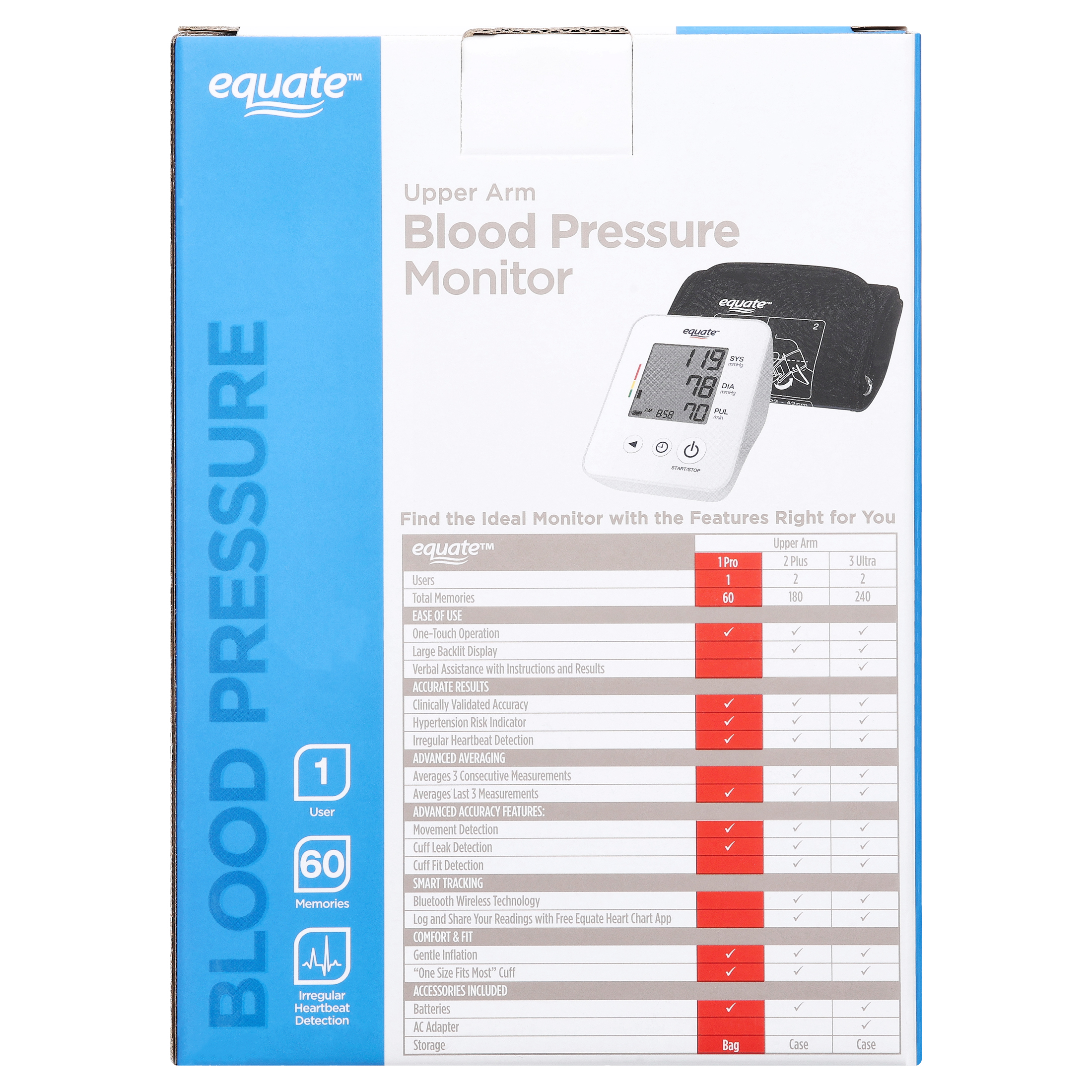 Equate 1 Pro Automatic Upper Arm Blood Pressure Monitor photo 4