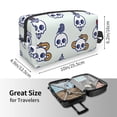 thumbnail image 4 of XMXT Large Capacity Makeup Pouch Bag, Cartoon Diverse Skulls Make Up Storage Bag Cosmetic Travel Toiletry Bags for Women Men, One Size, 4 of 9