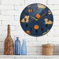 thumbnail image 3 of Yayeee Wall Clock Battery Operated 11.9" Silent Quartz Non-Ticking for Living Room Decor, Blue Capybaras, 3 of 8