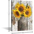 thumbnail image 2 of Lienzo decorativo para pared, diseño moderno de girasoles amarillos, para baño, oficina, 30,5 x 20,3 cm, 2 of 5